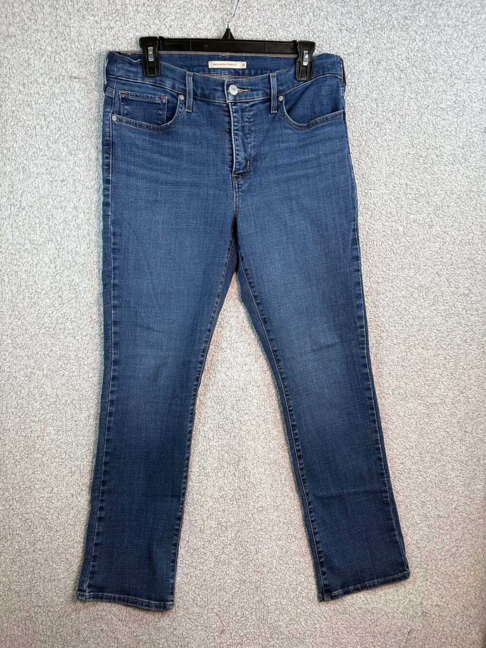 Levi's 314 Shaping Straight Jeans 31 Medium Blue Wash Stretch Denim